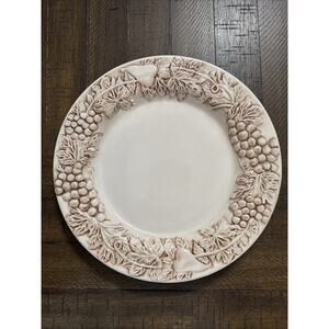 Vineyard Stoneware Grape Vines Rim Dinner Plate by Euro Ceramica